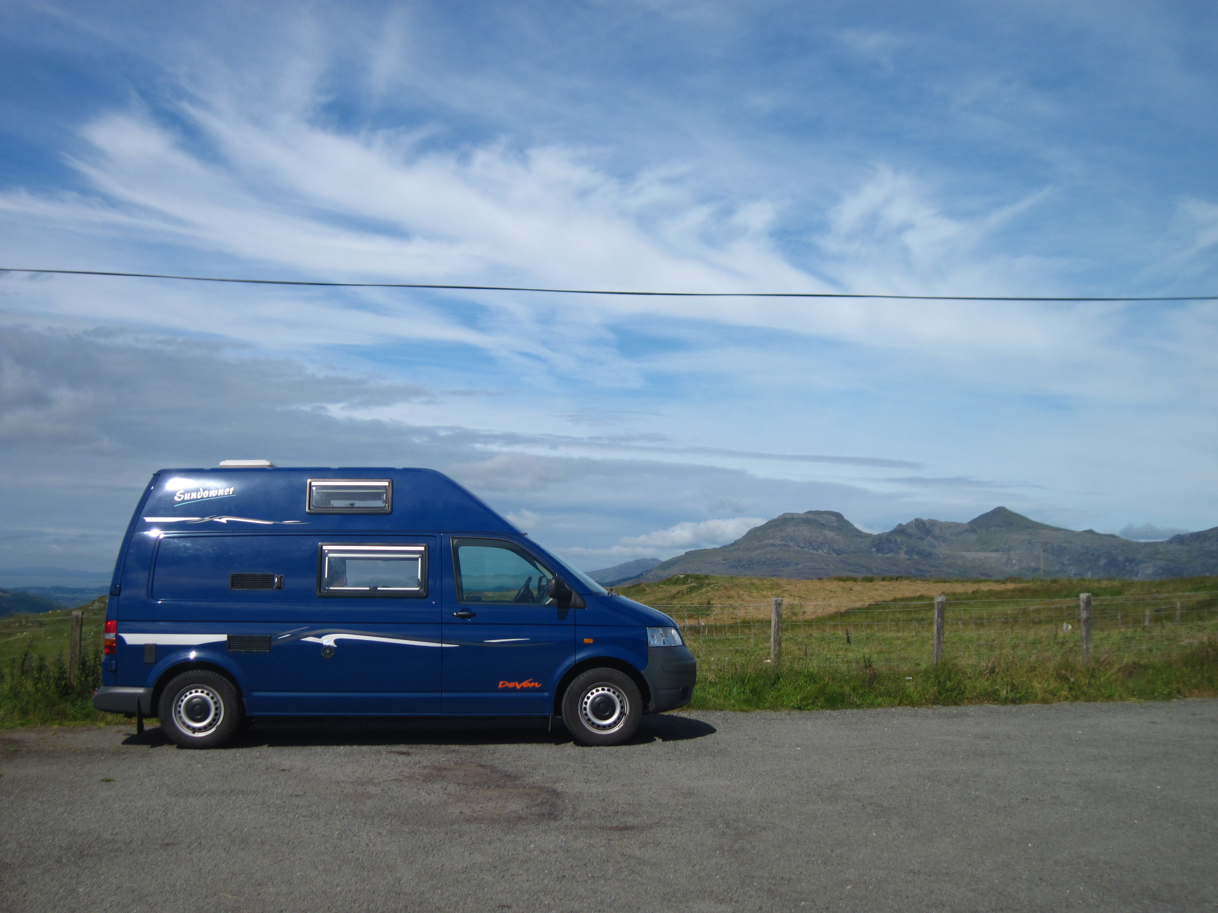 2011 July on Rees Jeffreys Road Fund car park at Rhaedr y cwm above Llan Festiniog