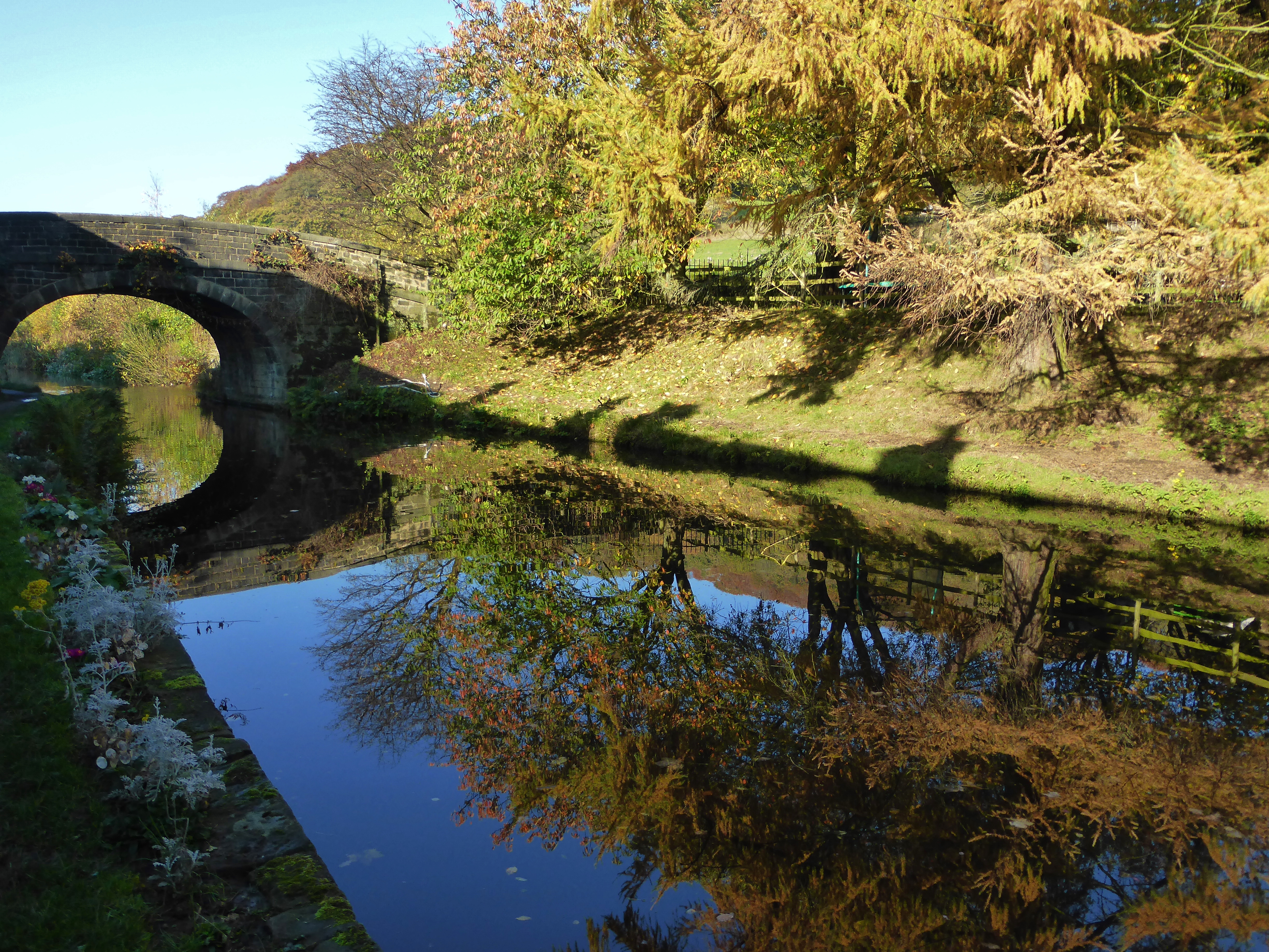 The canal between Mytholmroyd and Hebden Bridge